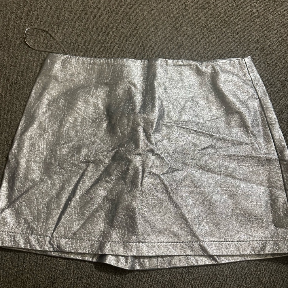 Ruby and Jenna imitation leather mini skirt
